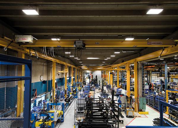 A complete LED refit at the Cat® Lift Trucks premises in Järvenpää