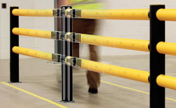 iFlex pedestrian three rail barrier. Photo: A-SAFE