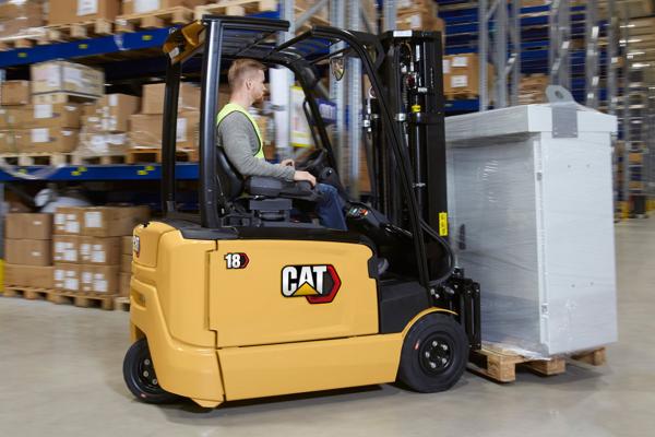 Cat small 3-wheel electric forklifts