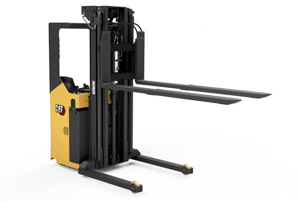 Cat® NSS12N2TF sit-on stacker with telescopic fork