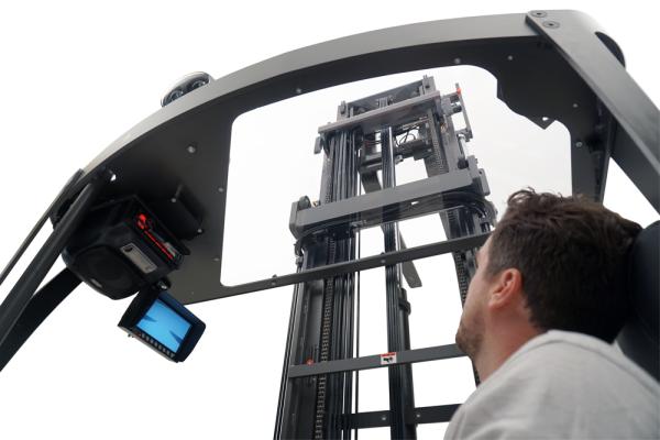 Polycarbonate roof options are available on Cat Reach trucks