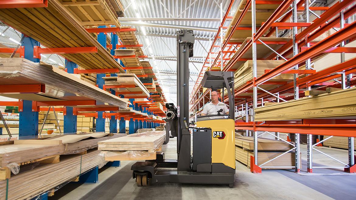 Four-way reach truck