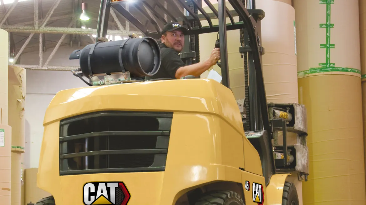 LP Gas powered Cat forklift GP45