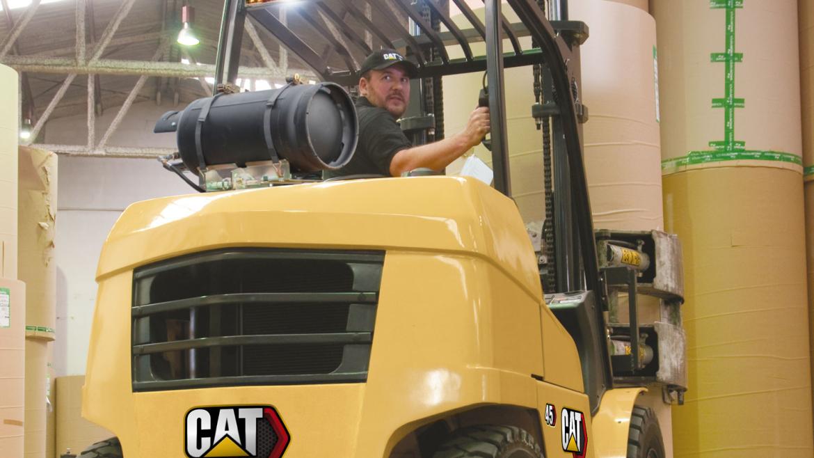 LP Gas powered Cat forklift GP45