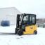 EP35 driving in snow at our Järvenpää factory