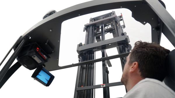 Polycarbonate roof options are available on Cat Reach trucks